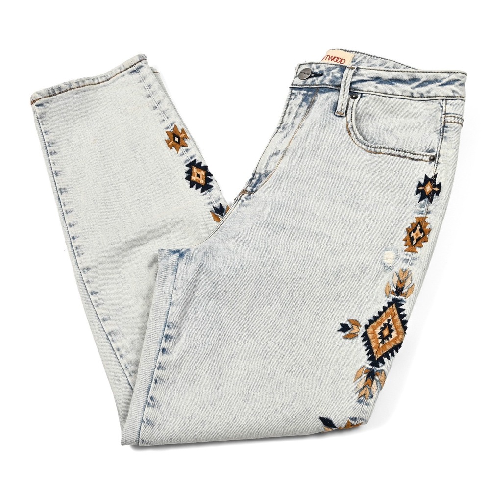 Driftwood Women's Jeans Gizelle‎ Embroidered Aztec Southwest  27x27 5-pocket